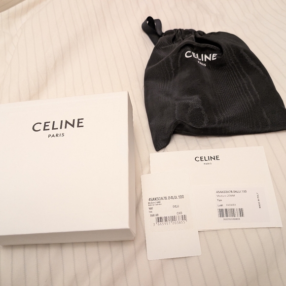 Celine Tan Leather Belt with Gold Buckle - Picture 4 of 4